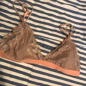 cream and pink bralette small